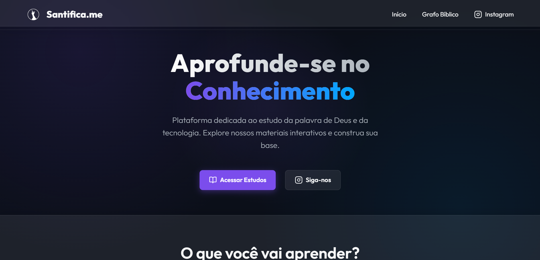 Preview do Santifica.me